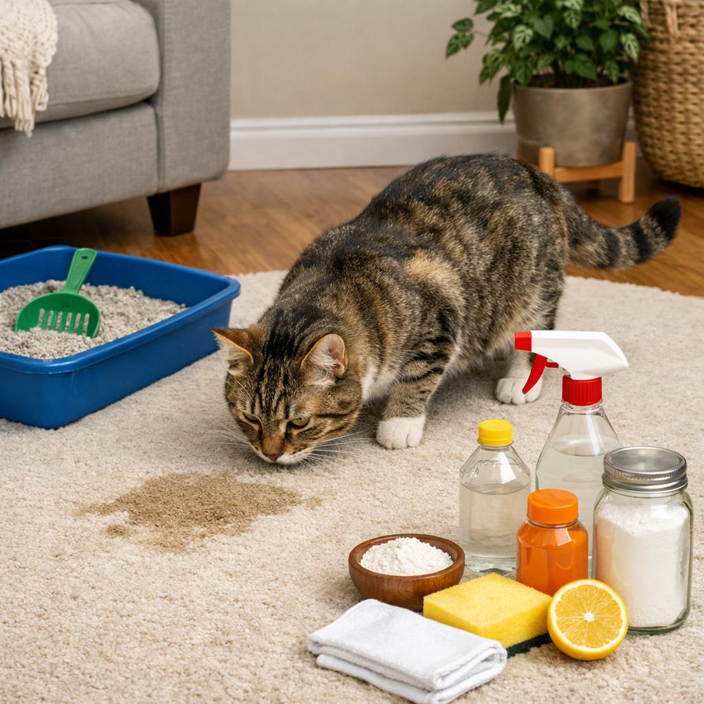 Как избавиться от запаха кошачьей мочи народными средствами