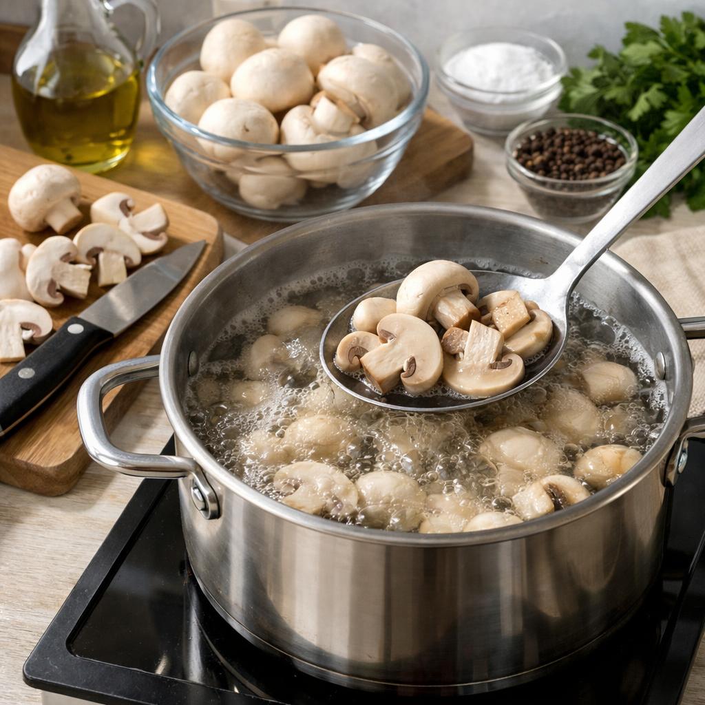 Как варить шампиньоны