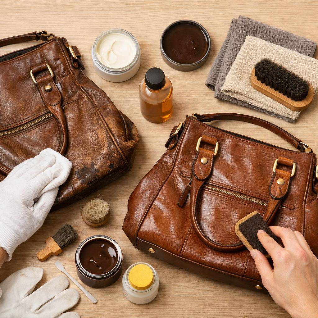 Как обновить кожаную сумку дома