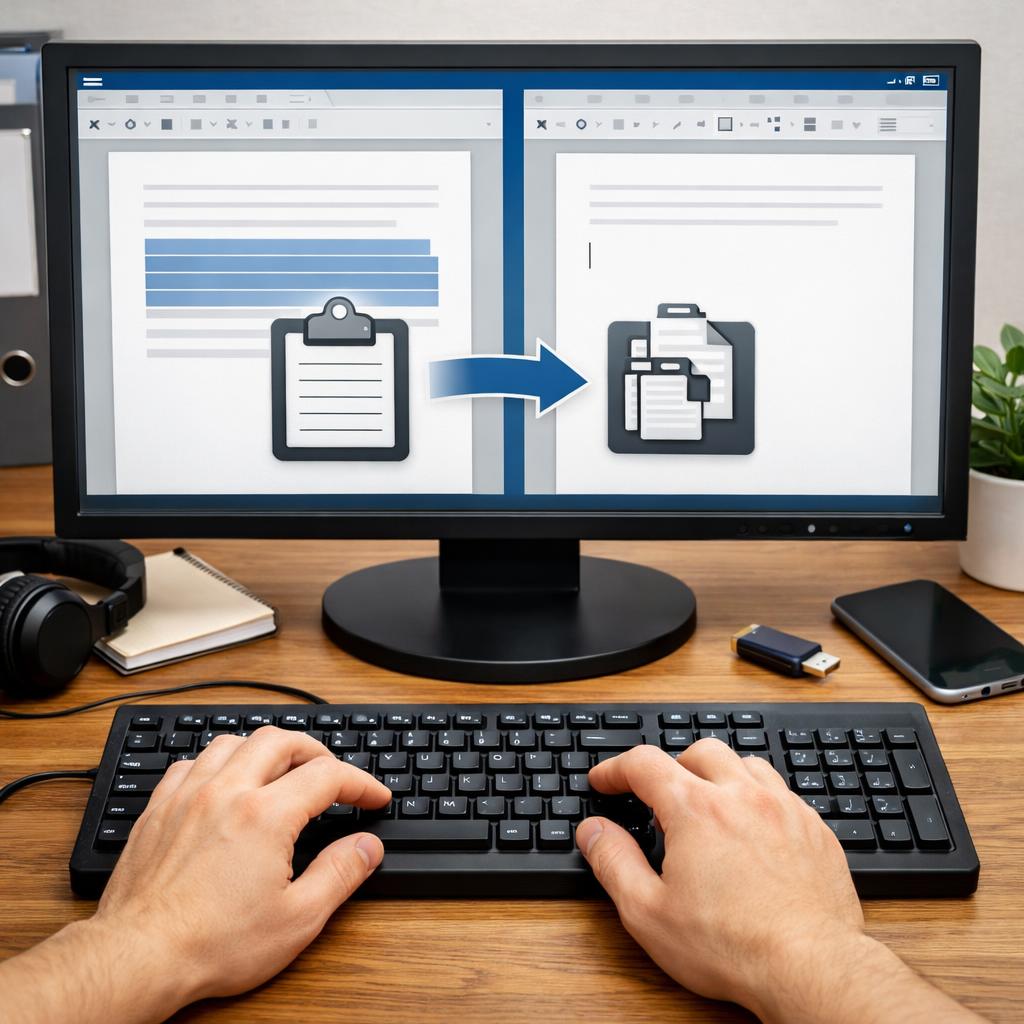 Узнайте, как копировать и вставить текст с помощью клавиатуры
